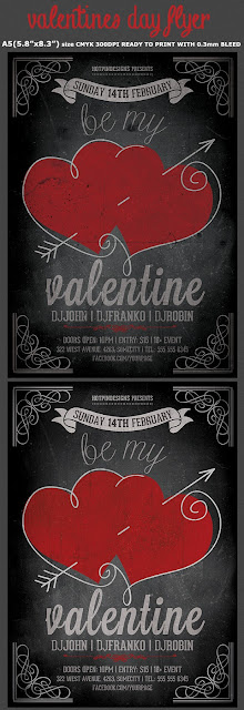  Vintage Valentines Party Flyer Template