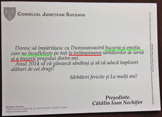 Cum a tocat Nechifor banii pentru promovarea judeţului pe felicitări agramate