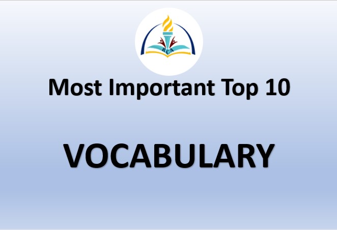 Important Top 10 English Vocabulary for All Competitive Exams | English Vocabulary for Competitive Exams | VOCAB