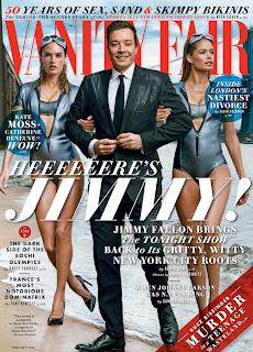 Magazine Cover : Jimmy Fallon, Alessandra Ambrosio and Doutzen Kroes Vanity Fair Magazine US February 2014