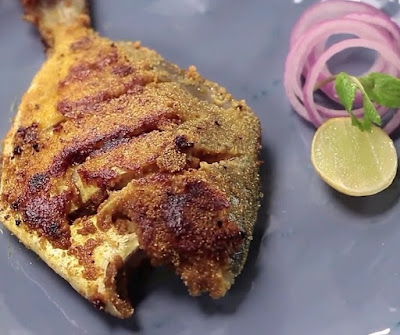 fried pomfret fish recipe