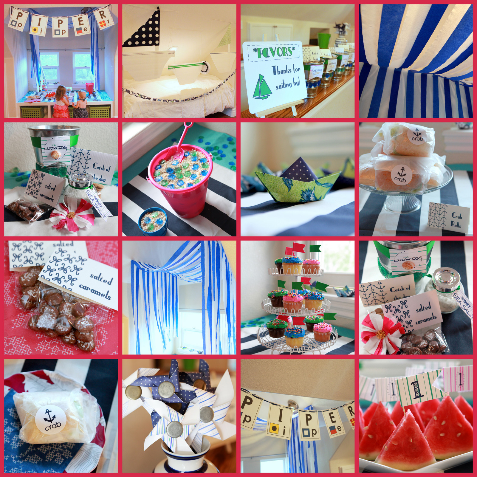 Little Miss Priss Nautical First Birthday Party