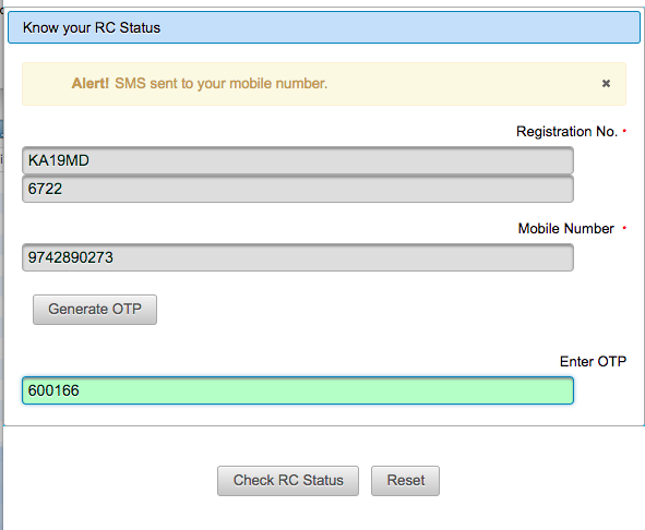 How do I get the owner's details from the vehicle registration number in India (Hindi)