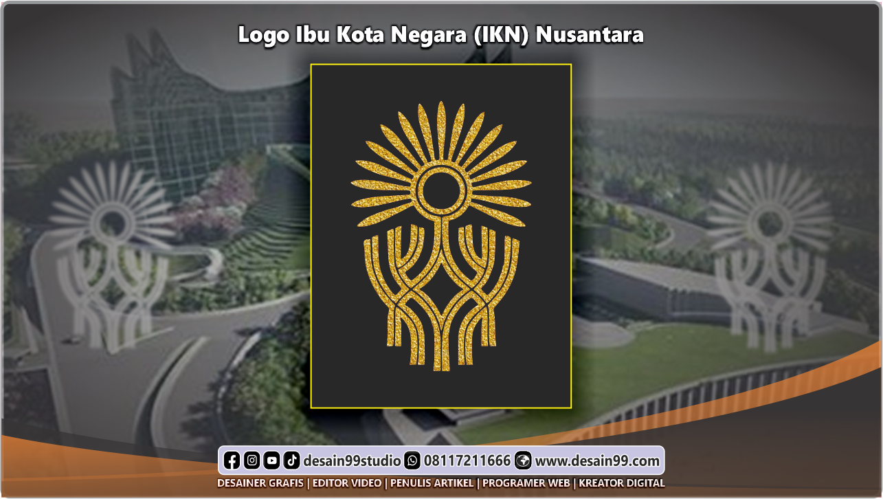Logo IKN (Ibu Kota Negara) Nusantara Versi Warna emas hitam