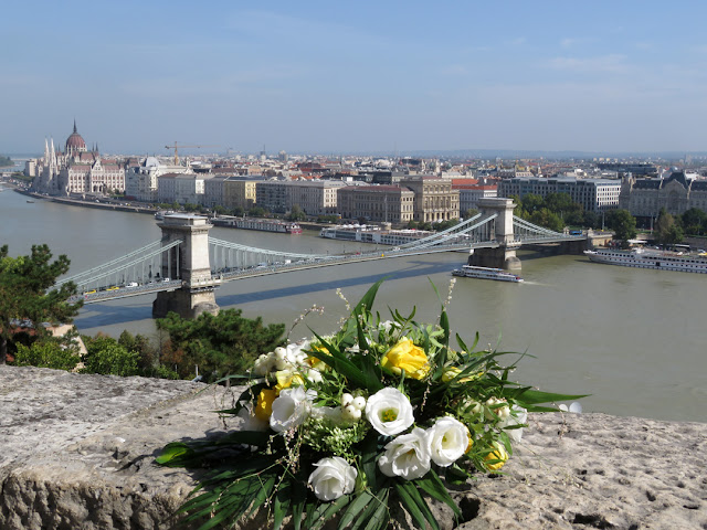 Széchenyi lánchíd (Széchenyi Chain Bridge) by William Tierney Clark, seen from the Budavári Palota (Buda Castle), Budapest