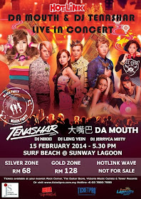 Giveaway Hotlink 4G Da Mouth DJ Tenashar Live Concert VIP Tickets, hotlink 4G, da mouth, tenashar, leng yein, misty, fastest mobile internet, 4g network, live concert 