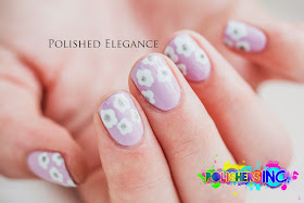 Simple flowers nail art design manicure