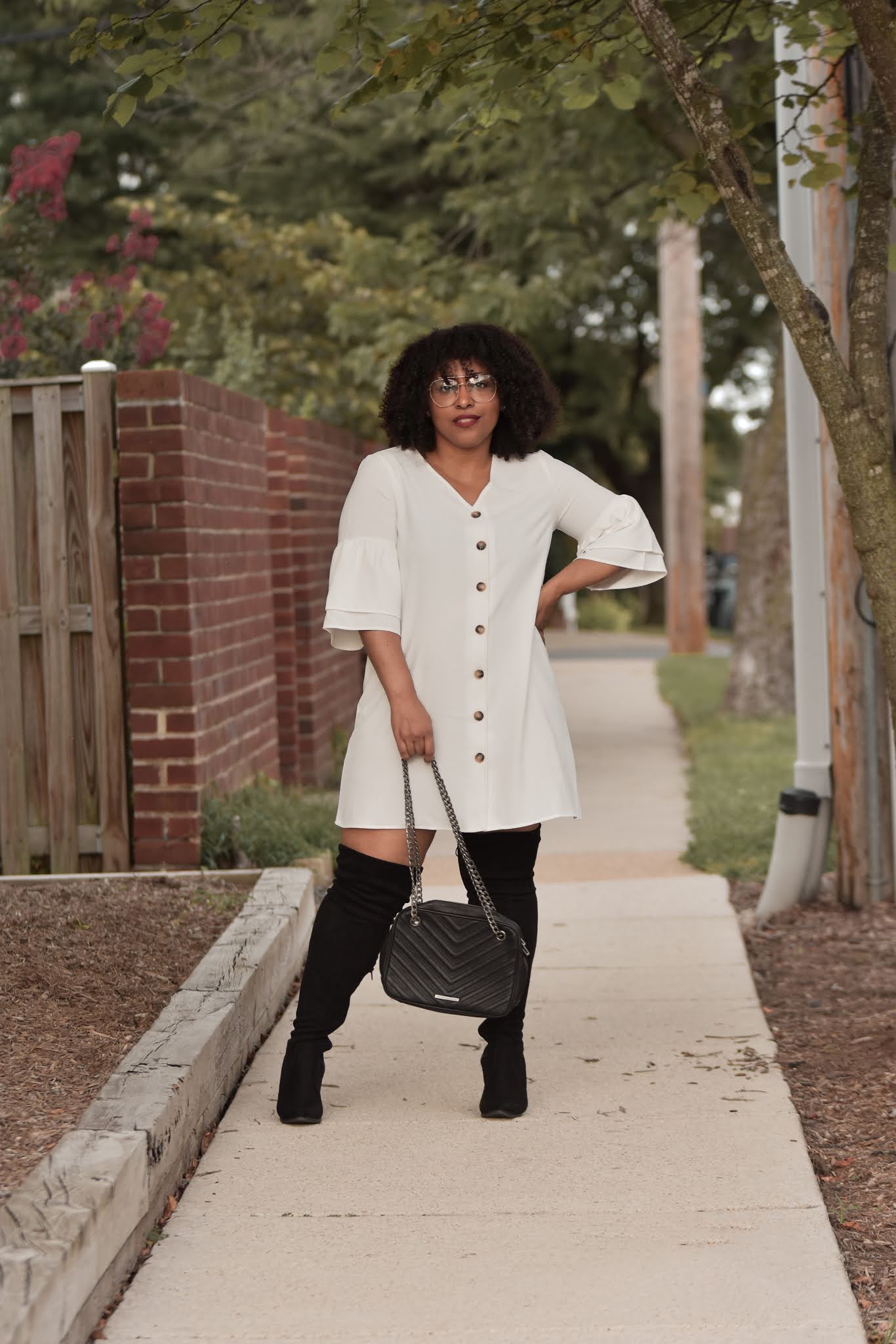 An Over The Knee Boots Fall Outfit Idea