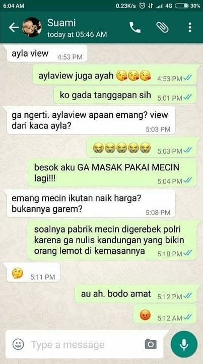 5 Chat Kocak 'Istri Gombalin Suami' yang Gagal Romantis 