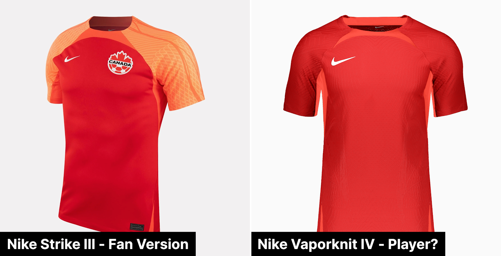 Canada World Cup 2022 Nike Home, Away and Third Jerseys - FOOTBALL