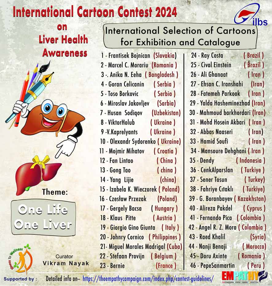 Selected Cartoonists for the 2nd International Cartoon Contest in India