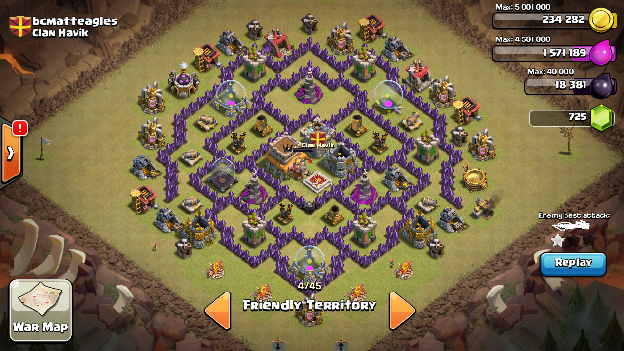 Clash Of Clan War Base TH 8 Picture