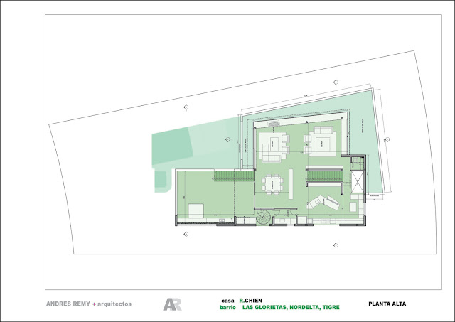 First floor plan of the Waterfall House 