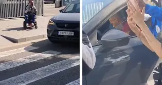 Video: Barcelona Striker Braithwaite stops his car to take a pic with disabled fan