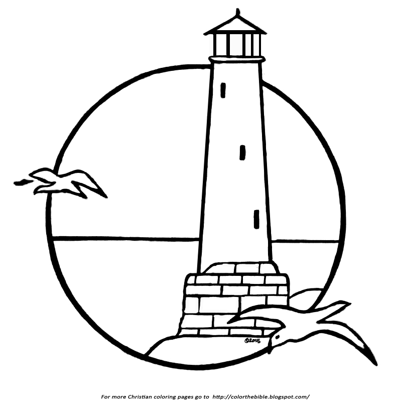 A Lighthouse Coloring Page | Color The Bible