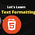 Text formatting in HTML