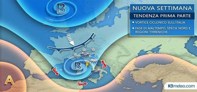 Meteo, arriva il maltempo: previste piogge, neve e burrasche di vento