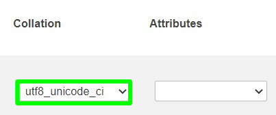 structure collation backdrop database localhost