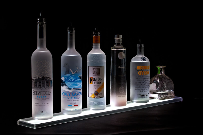 LED Lighted Liquor Bottle Display Shelf