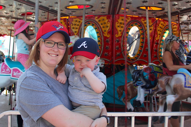 Carly and Myles at the Merry Go-Round