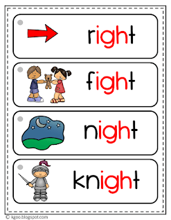 تعليم اللغة الانجليزية للاطفال المستوى الأول ( igh) digraph worksheets PDF