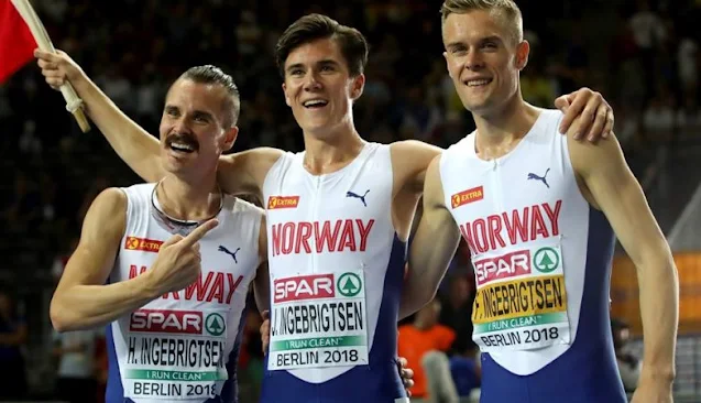 Irmãos Ingebrigtsen no Campeonato Europeu de atletismo em Berlim 2018