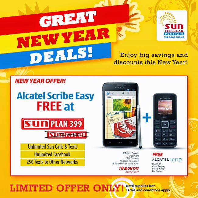 Sun Cellular Postpaid Plans, O+ USA, Alcatel