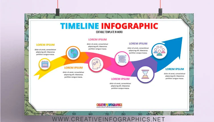 Color Arrow Timeline Infographic