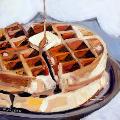 waffles-food-oil-painting-merrill-weber