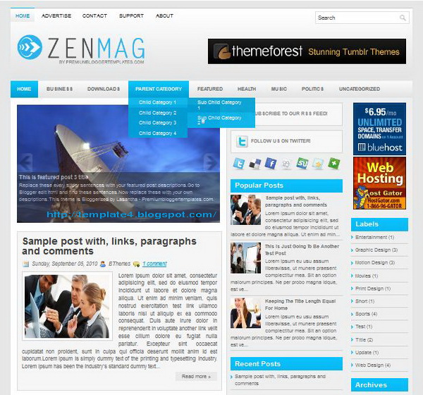 ZenMag Blogger Template