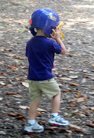 Brady wearing his ECU helmet