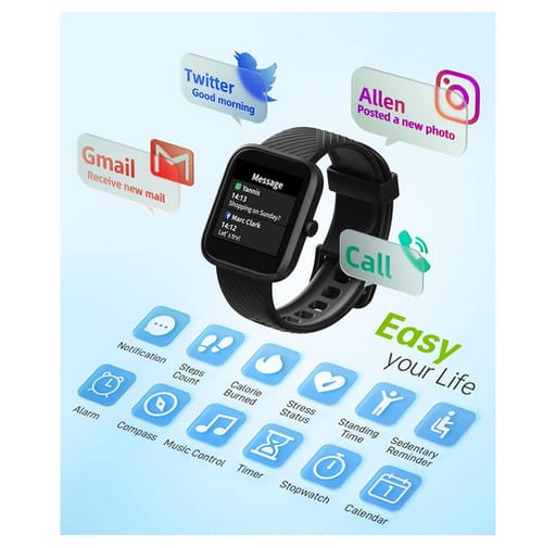 VirmeeSmart Smart Watch Sleep Track and Blood Oxygen