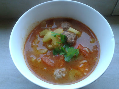Thai meatball soup