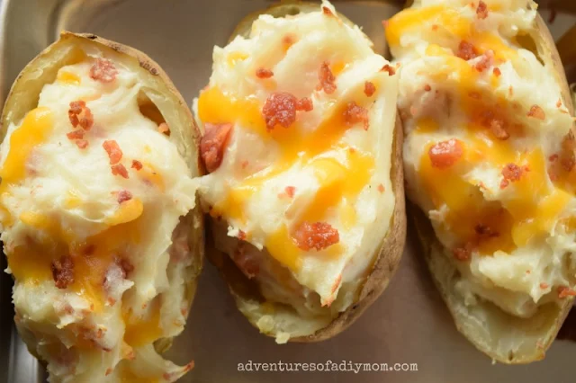 Twice Baked Potatoes     (a delicious make-ahead side dish)