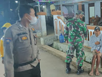 Sinergitas TNI-Polri, Patroli Malam Gabungan Himbau Prokes dan Kamtibmas