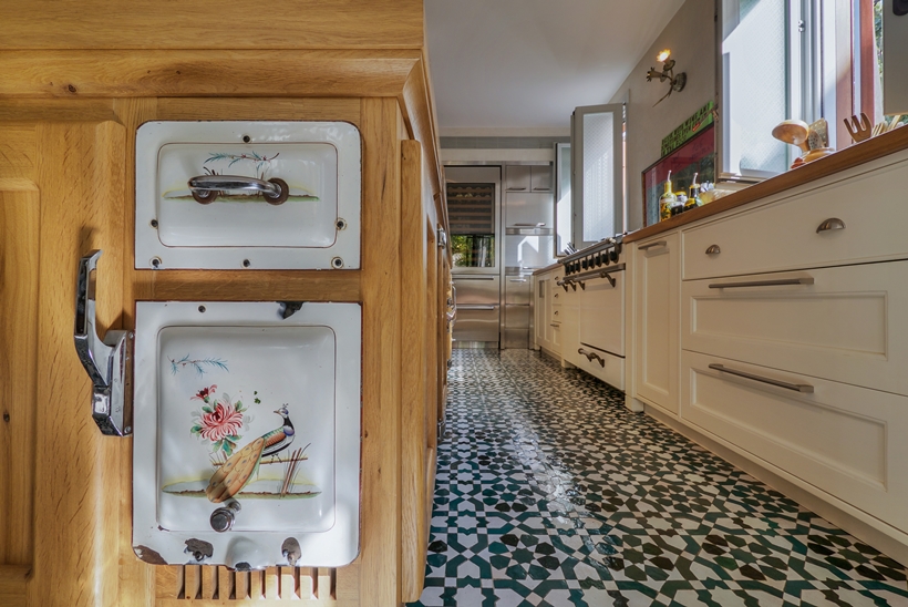 Kitchen furniture in the Townhouse decorated in the style of old Neve Tzedek, Israel
