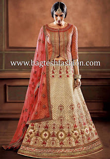 Sizzling Beige Art Silk Lehenga