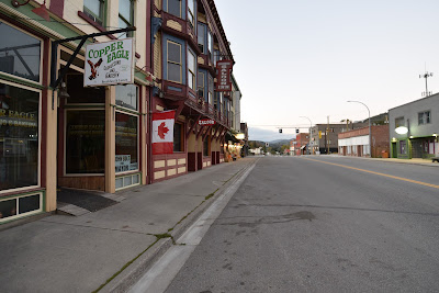 Greenwood BC historic downtown main street.