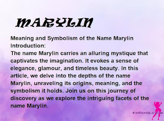 meaning of the name "MARYLIN"