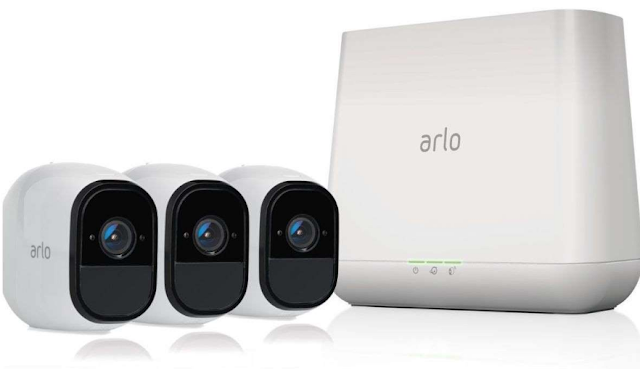 The Netgear Arlo Pro is an easy to install home security system that consists of a base station 