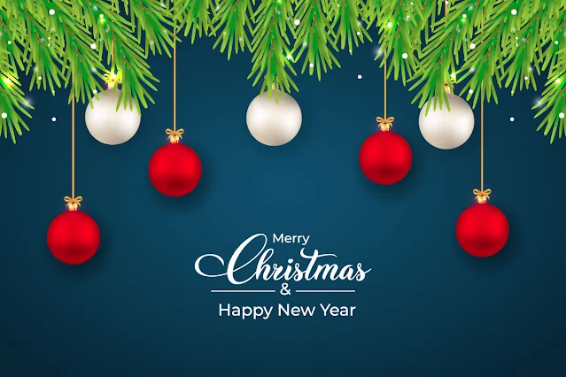 Christmas Banner with Decoration Balls free download