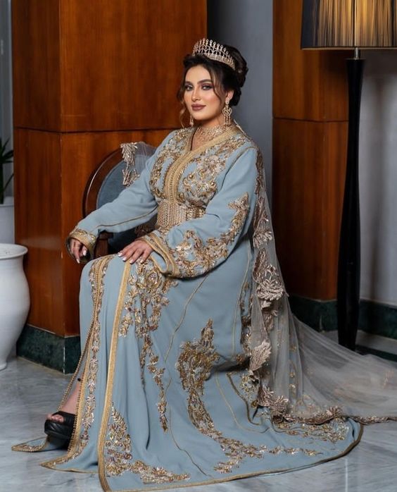 caftan bleu ciel mariage luxe 2024 montreal