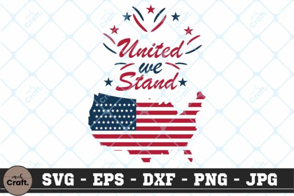 Crella United We Stand 4th of July Compatible with Cameo Silhouette Studio, Cricut and other cutting machines for any crafting projects.