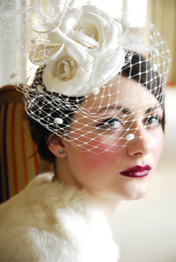 Vintage Style Wedding Headpiece by JustineBradleyHill Leeds UK