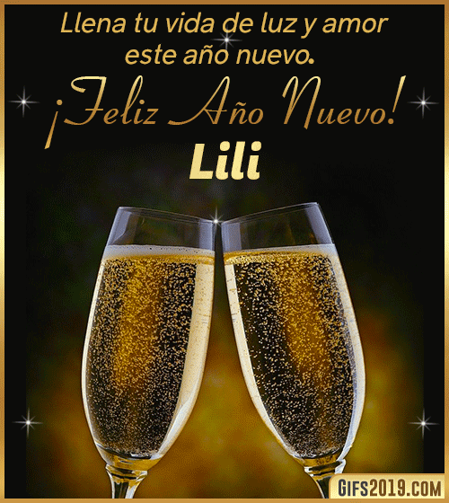 Gif animado feliz año nuevo lili
