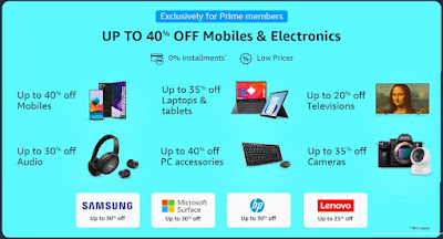 Upto 40% off on Mobiles & Electronics - Amazon Prime Day