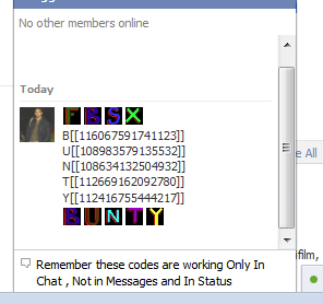 Colorful Texts In Facebook Chat