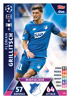 Match Attax UEFA Champions League 2018 2019 TSG 1899 Hoffenheim Set