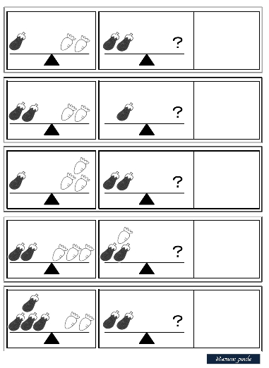 プリント つりあうシーソーの問題 ママンプールのお受験日記 プリント つりあうシーソーの問題 ママンプールのお受験日記
