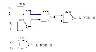 NOR gate with NAND and NOR diagram